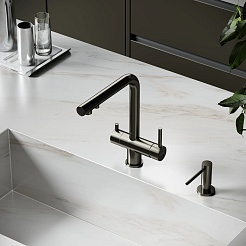 Sancos Смеситель для кухни Foster вороненая сталь SC4014GG – фотография-2