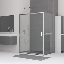 RGW Душевой уголок Classic CL-48-1 (CL-14 + Z-060-1) 160x90 профиль хром стекло прозрачное – фотография-2
