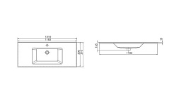  Мебель для ванной Ибица 120 белый/золото – фотография-2