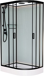 Frank Душевая кабина F418 L black с крышей – фотография-1