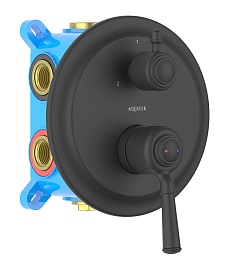 Aquatek Смеситель для душа и ванны Классик AQ1547MB матовый чёрный – фотография-1