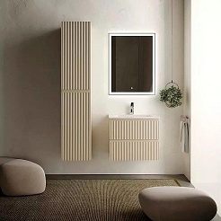 Sancos Тумба с раковиной Snob R 60 beige soft раковина CN7011 – фотография-4