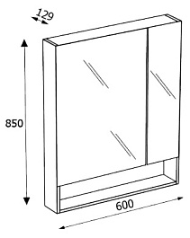 Roca Зеркало-шкаф Gap 60 белый пленка – фотография-2