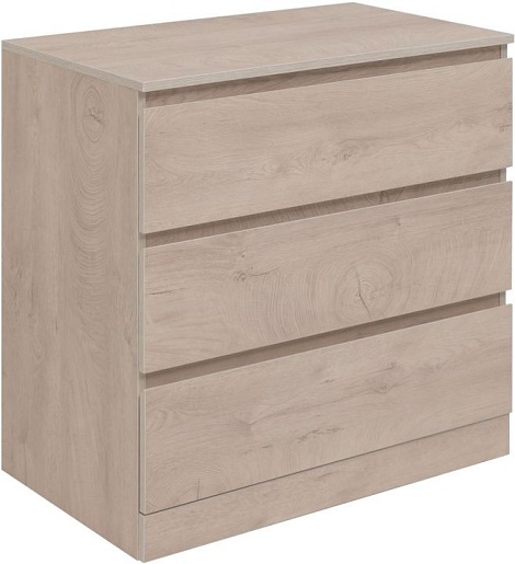 Aquanet Комод Сканди 80 3 ящика дуб эдгрейн – фото-1