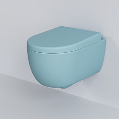 Ambassador Сиденье для унитаза Abner голубое матовое – фотография-5