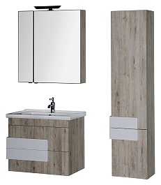 Aquanet Зеркальный шкаф "Мадейра 80" дуб кантри – фотография-6