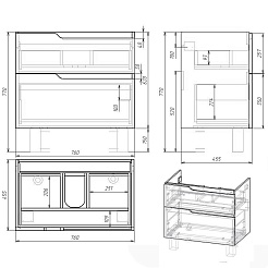 Owl 1975 Мебель для ванной Hella stor 80 – фотография-6