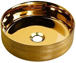 Ceruttispa Раковина накладная 36 CR7044AS золото – фотография-1