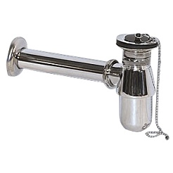 Wirquin Сифон латунный с пробкой SL213 1 1/4" хром – фотография-1