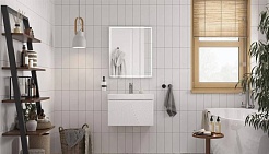 Velvex Тумба с раковиной Edge 70.1Y белый глянец – фотография-3