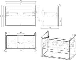 Cersanit Тумба с раковиной Louna 80 – фотография-6