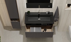 Jorno Тумба с раковиной Tossony 90 дуб самдал/антрацит Toss.01.90/P/DS-A/JR – фотография-3