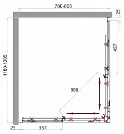 BelBagno Душевой уголок Sela 120/80 SELA-AH-2-120/80-C-Cr – фотография-2