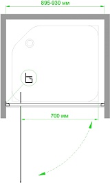 Royal Bath Душевая дверь в нишу HV-C-CH 90х185 – фотография-3