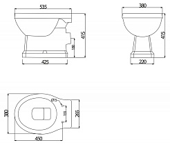 BelBagno Унитаз приставной TREVI BB135CB – фотография-2
