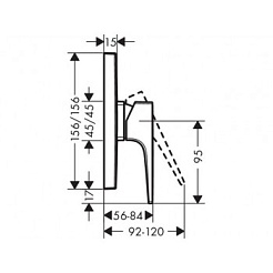 Hansgrohe Смеситель Metropol 74565000 для душа – фотография-2