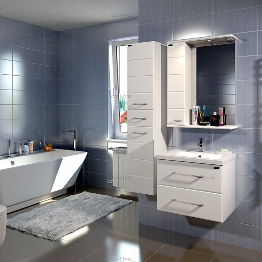 СанТа Тумба для умывальника Омега 50 подвесная – фотография-2