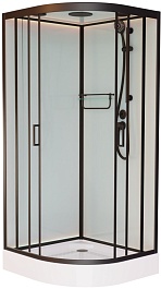 Frank Душевая кабина F408 black с крышей – фотография-1