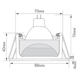 Feron Светильник встраиваемый DL2830 потолочный MR16 G5.3 белый – фотография-3