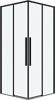 Grossman  Душевой уголок Galaxy 70x70x195 профиль черный матовый стекло прозрачное