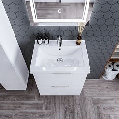 Бриклаер Тумба под раковину Хелена 60 белая – фотография-4