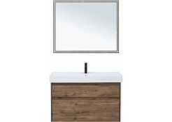 Aquanet Тумба с раковиной Nova Lite 100 2 ящика, дуб рустикальный – фотография-4