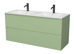 Зов Мебель для ванной Дион 120 подвесная фисташковая – фотография-2