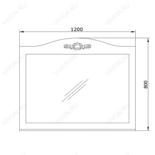 Водолей Зеркало для ванной "Виктория 120" черное – картинка-5