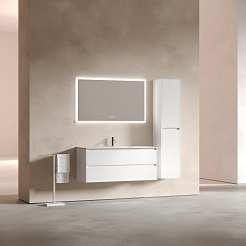 Sancos Тумба с раковиной Libra 120-1 белый глянец раковина Element 121 CN7006 – фотография-8