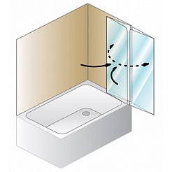 Kolpa San  Шторка на ванну "Terra TP 112" R – фотография-2