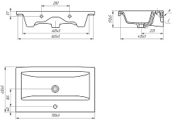 Misty Мебель для ванной Ненси 70 подвесная серая матовая – фотография-15