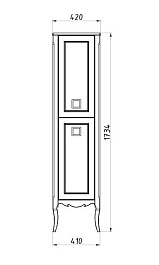 ASB-Woodline Пенал Леонардо 40 слоновая кость – фотография-2