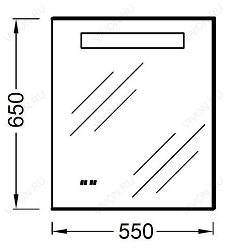 Jacob Delafon Зеркало "Formilia 55" с часами – картинка-3