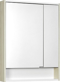 Акватон Зеркальный шкаф Рико 65 белый, ясень фабрик – фотография-1