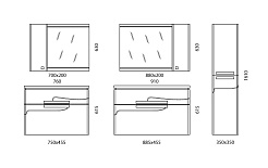  Тумба под раковину Nota белая 90 – фотография-3