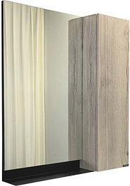 Comforty Зеркальный шкаф Бонн 75 дуб дымчатый/графит – фотография-1