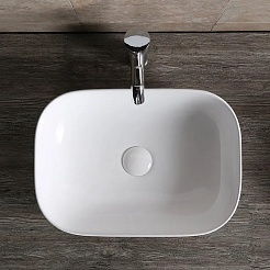 Ceruttispa Раковина накладная 50.5 CR0078 белая – фотография-5