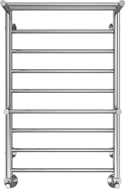 Terminus Полотенцесушитель водяной Анкона П8 500x800 с двумя полками хром – фотография-1