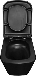 Azario Унитаз подвесной Teramo AZ-0052-UQ3MB безободковый черный матовый – фотография-8