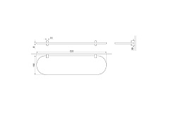 Excellent Полка стеклянная KOBO DOEX.1710CR 52 см – фотография-2