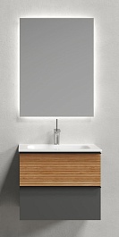 Sancos Мебель для ванной Delta 60 дуб красный/графит – фотография-1