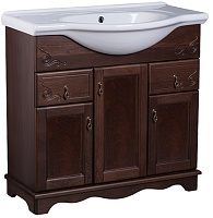 Bas Тумба под раковину Варна 85 орех, глухие дверцы, 2 ящика