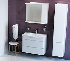 Am.Pm Тумба с раковиной Like 80 подвесная, белый, глянец – фотография-5