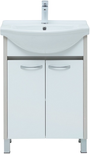 Aquanet Тумба под раковину Донна 60 белый дуб/белая – картинка-3