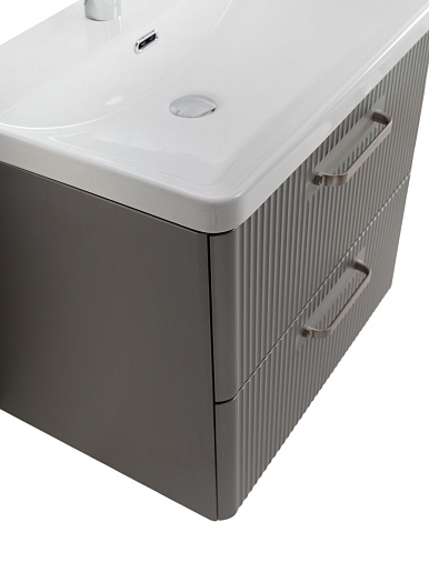 BelBagno Тумба с раковиной Due 50 подвесная Сатин ручки Матовый атласный никель – картинка-7