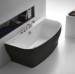 BelBagno Акриловая ванна BB74-NERO 165x78 – фотография-2