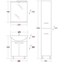 Onika Мебель для ванной Коралл 47.10 – фотография-3
