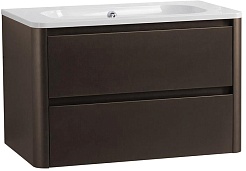 Cezares Тумба с раковиной без отверстия под смеситель Relax 80 подвесная оружейная сталь – фотография-2