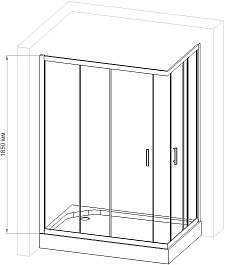 Royal Bath Душевой уголок HPD-T 100х80х185 – фотография-3