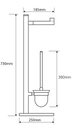 Bemeta Стойка для туалета напольная с ёршиком 104836012 – фотография-2